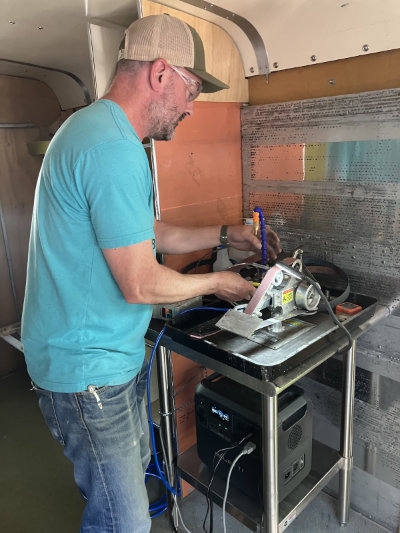 John working, don't bother him