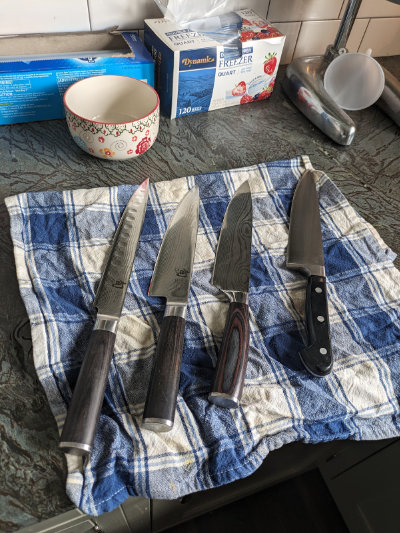 Four knives just finished for a customer