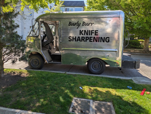 Van with new signage